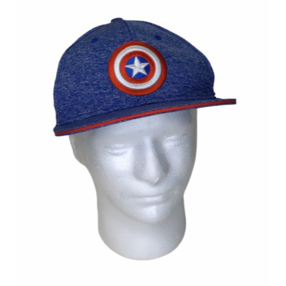 Marvel Captain America Baseball Cap Truckers Hat Blue Embroidered sheild Emblem